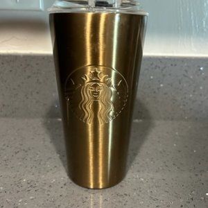 Starbucks Stainless Steel Embossed Mermaid Logo 18oz Tumbler Travel Mug Lid 2021